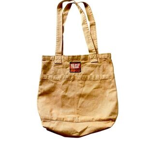 Big bud press large tan canvas tote bag